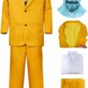 Vaianie Disfraz de Bob para hombre, disfraz de escarabajo amarillo, disfraz de Bob Shrinker, disfraz de máscara de películas de Halloween, disfraz de personaje