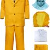 Vaianie Disfraz de Bob para hombre, disfraz de escarabajo amarillo, disfraz de Bob Shrinker, disfraz de máscara de películas de Halloween, disfraz de personaje