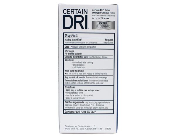 Certain Dri Antitranspirante Sólido para una transpiración excesiva, 1.7 oz