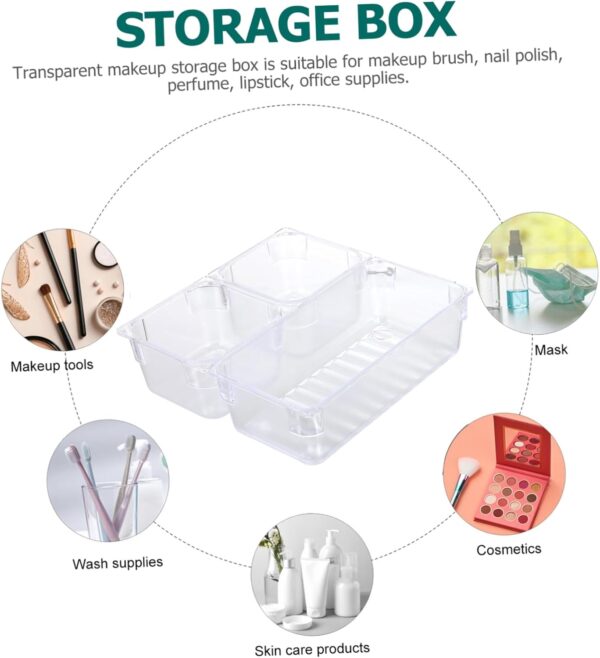 Caja organizadora de maquillaje, juego de 16 piezas, organizador de maquillaje para el hogar, diseño de cajones para cosméticos