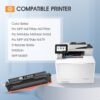 Paquete de 4 cartuchos de tóner 414A 414X, compatible con MFP M479fdw para HP 414A para HP Color Laserjet Pro MFP M479fdw M479fdn M479dw M454dw M454dn M479dn Tinta de impresora (negro, cian, amarillo,