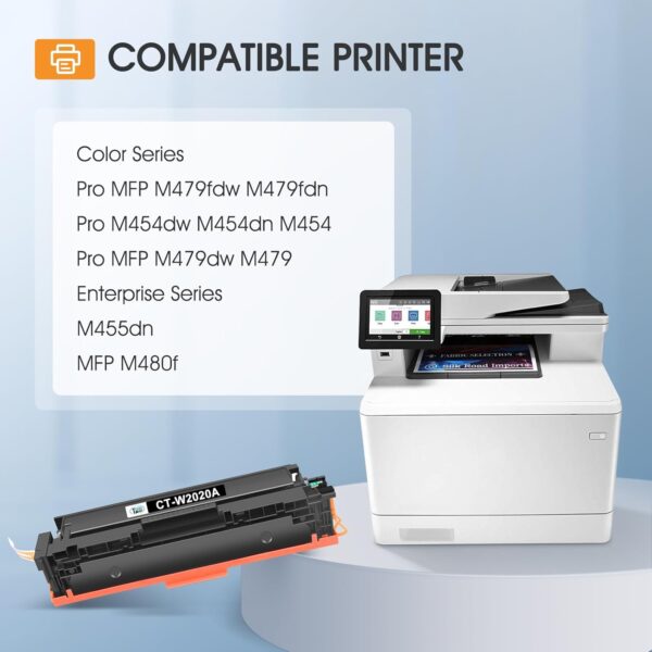 Paquete de 4 cartuchos de tóner 414A 414X, compatible con MFP M479fdw para HP 414A para HP Color Laserjet Pro MFP M479fdw M479fdn M479dw M454dw M454dn M479dn Tinta de impresora (negro, cian, amarillo,
