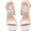 DREAM PAIRS GISELLELE - Tacones para mujer con plataforma gruesa de tacón alto, puntera abierta, moda, boda, fiesta, noche, baile, correa al tobillo, sandalias de vestir