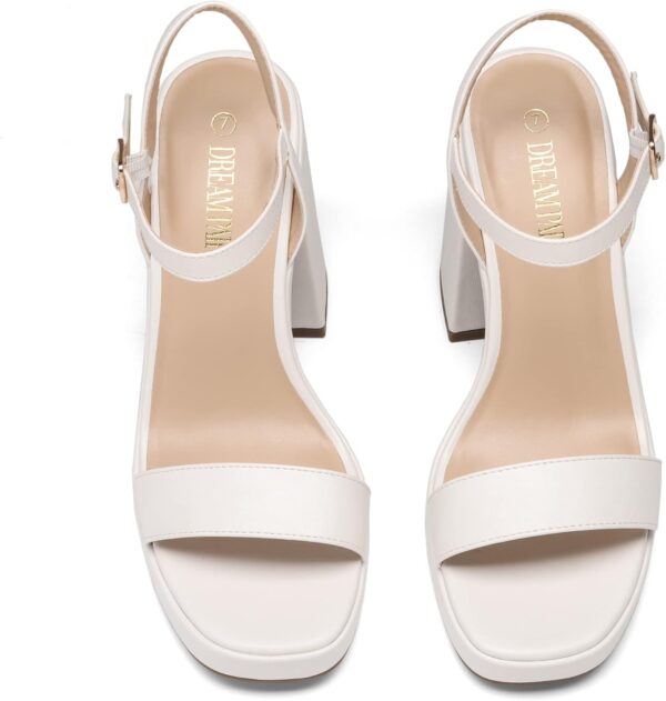 61xcccAOB1L._AC_SL1500_.jpg DREAM PAIRS GISELLELE - Tacones para mujer con plataforma gruesa de tacón alto, puntera abierta, moda, boda, fiesta, noche, baile, correa al tobillo, sandalias de vestir