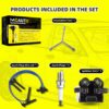 Juego de 1 bobinas de encendido UF566 22433-AA500 y 4 bujías de iridio con juego de cables compatibles con Subaru Outback Forester Impreza Legacy Saab 9-2X - H4 2.5L