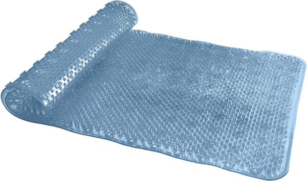 Tapete antideslizante para bañera con ventosas, tapete de baño antideslizante para ducha, lavable a máquina, para bañera, para niños, apto para niños pequeños, tapete de baño para baño, 30 x 16