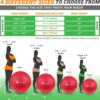 SmarterLife - Pelota de yoga y ejercicio para fitness, equilibrio, estabilidad o embarazo, pelota para entrenamiento de tronco y terapia física, silla para oficina, no se estalla y es antideslizante