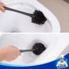 MR.SIGA Combo de émbolo de inodoro y cepillo para limpieza de baño, negro, 2 juegos