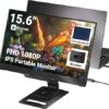 Monitor portátil, extensor de pantalla para portátil FHD IPS ultra delgado de 15.6 pulgadas con soporte ajustable, compatible con USB C, ideal para viajes y oficina