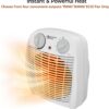 Comfort Zone Calentador de espacio interior con termostato ajustable, forzado por ventilador, eléctrico, protección contra sobrecalentamiento, interruptor de seguridad de vuelco, eficiencia