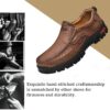 Zapatos casuales de cuero para hombre, mocasines para caminar, para trabajo, oficina, vestido al aire libre