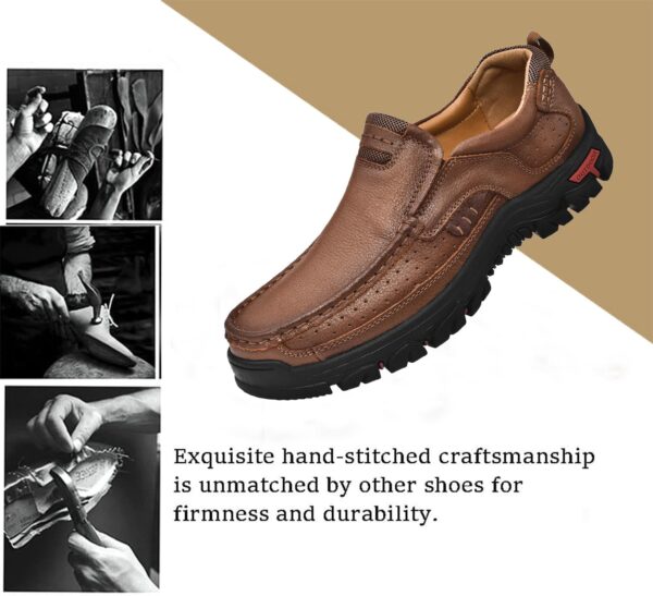 Zapatos casuales de cuero para hombre, mocasines para caminar, para trabajo, oficina, vestido al aire libre