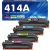 Paquete de 4 cartuchos de tóner 414A 414X, compatible con MFP M479fdw para HP 414A para HP Color Laserjet Pro MFP M479fdw M479fdn M479dw M454dw M454dn M479dn Tinta de impresora (negro, cian, amarillo,