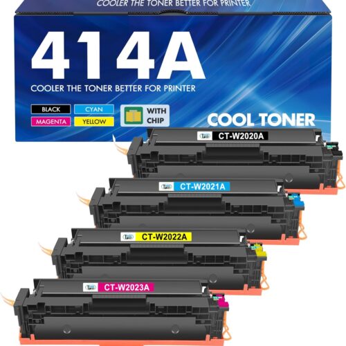Paquete de 4 cartuchos de tóner 414A 414X, compatible con MFP M479fdw para HP 414A para HP Color Laserjet Pro MFP M479fdw M479fdn M479dw M454dw M454dn M479dn Tinta de impresora (negro, cian, amarillo,