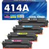 Paquete de 4 cartuchos de tóner 414A 414X, compatible con MFP M479fdw para HP 414A para HP Color Laserjet Pro MFP M479fdw M479fdn M479dw M454dw M454dn M479dn Tinta de impresora (negro, cian, amarillo,