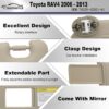 Reemplazo de visera solar para lado izquierdo y pasajero con Toyota RAV4 2006 2007 2008 2009 2010 2011 2012 2013 con luz de repuesto 74320-42501-A1 y 74310-42451-A1 beige