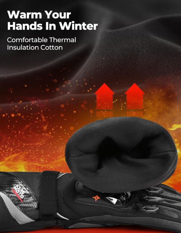 Guantes para moto, invierno, para hombres y mujeres, impermeables. Talla L