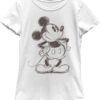 Disney Characters Sketchy Mickey – Camiseta sólida para niña