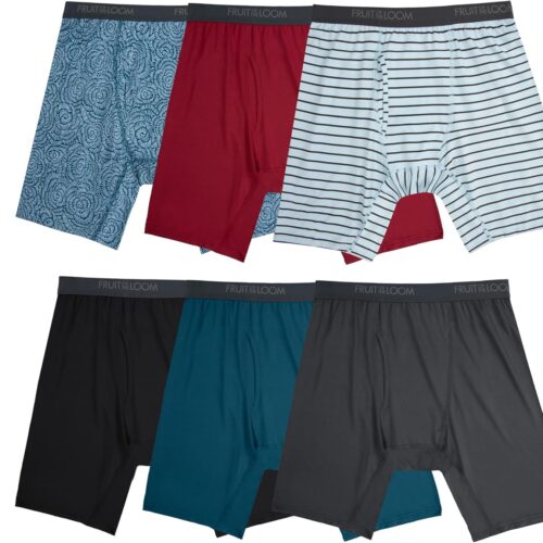 Fruit of the Loom Calzoncillos tipo bóxer micro elásticos para hombre, diseñados para moverse contigo, ligeros y absorben la humedad