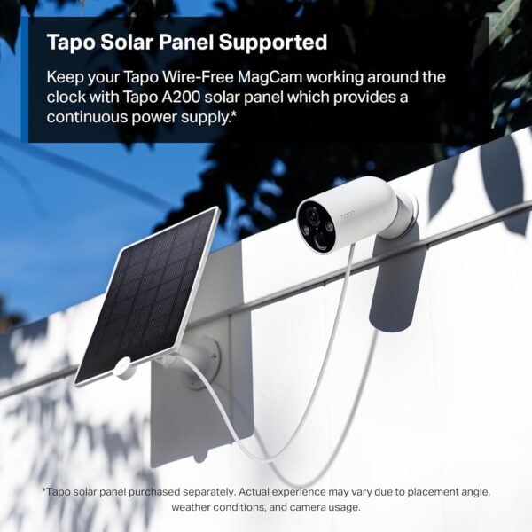 TP-Link MagCam - Cámara de seguridad para exteriores recomendada por los editores PCMag 2024 y Wirecutter, 2K, batería, cámara inalámbrica de montaje magnético, FOV de 150°, almacenamiento SD/Cloud,