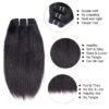Liang Dian Manojos de cabello humano corto de 10 pulgadas, color natural, 4 manojos de cabello virgen brasileño 12A, cabello humano lacio 100% sin procesar (10, 10, 10, 10, 10 pulgadas)