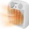Comfort Zone Calentador de espacio interior con termostato ajustable, forzado por ventilador, eléctrico, protección contra sobrecalentamiento, interruptor de seguridad de vuelco, eficiencia