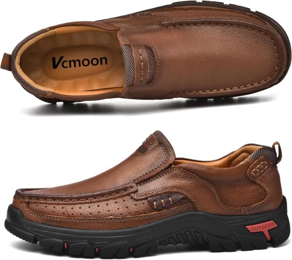 Zapatos casuales de cuero para hombre, mocasines para caminar, para trabajo, oficina, vestido al aire libre