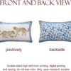 patdrea Juego de 2 fundas de almohada de diseño para sofá de 18 x 18 pulgadas, fundas de almohada de lino vintage con patrón de guepardo y volantes de lujo, fundas de almohada decorativas de granja