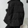 Zeagoo Chaleco acolchado para mujer, ligero, cuello alto, sin mangas, cálido, con cremallera, acolchado, con bolsillos, tallas S-XXL