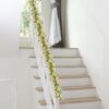 RECUTMS Guirnalda floral de primavera de 65 pulgadas con hojas verdes, hiedra de jazmín de invierno para puerta delantera, hogar, pared, balcón, jardín, arco, chimenea, telón de fondo (amarillo)