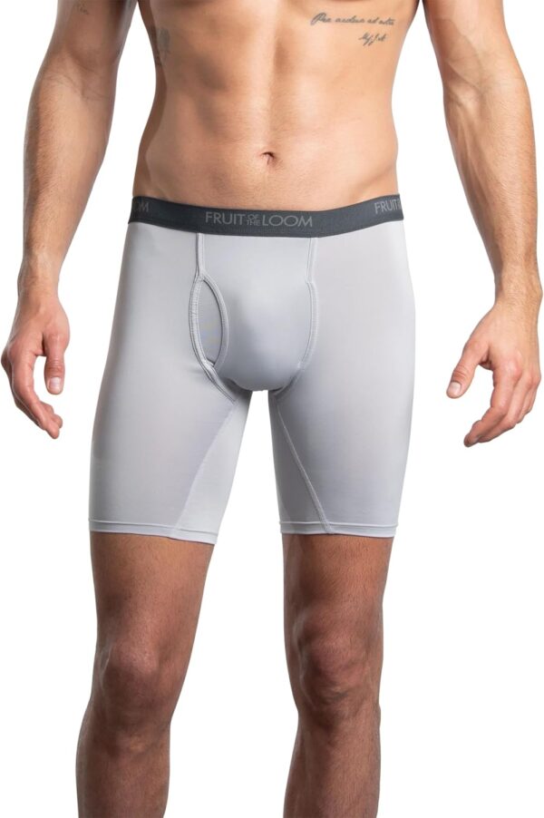 Fruit of the Loom Calzoncillos tipo bóxer micro elásticos para hombre, diseñados para moverse contigo, ligeros y absorben la humedad