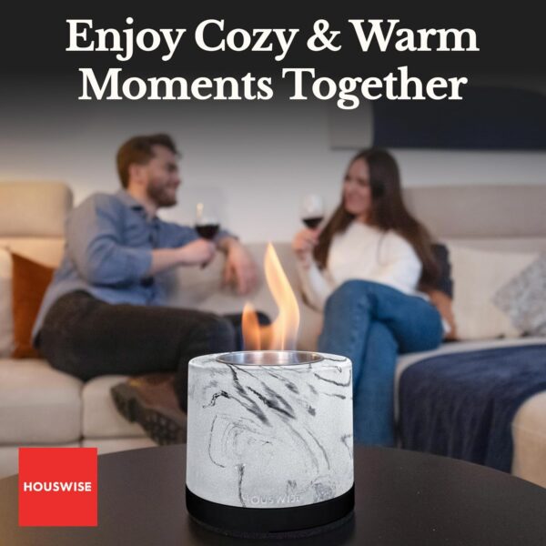 Kit para hacer fogatas de mesa – Hormigón para exteriores e interiores, fogata de mesa, pequeña chimenea portátil para interiores