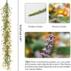 RECUTMS Guirnalda floral de primavera de 65 pulgadas con hojas verdes, hiedra de jazmín de invierno para puerta delantera, hogar, pared, balcón, jardín, arco, chimenea, telón de fondo (amarillo)
