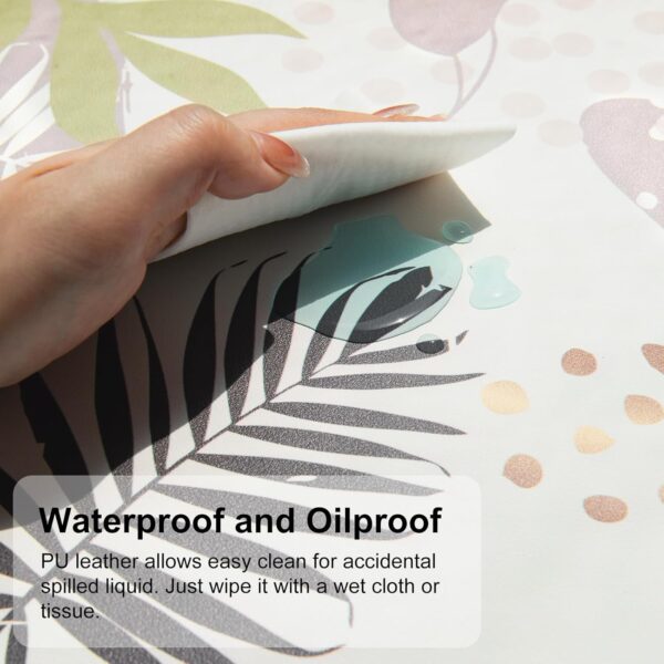 QIYI Alfombrilla de mouse grande con patrón exótico para escritorio, decoración de oficina para mujeres y niñas, accesorios de escritorio, alfombrilla de mouse impermeable de piel sintética, tapete de