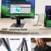 Monitor portátil, extensor de pantalla para portátil FHD IPS ultra delgado de 15.6 pulgadas con soporte ajustable, compatible con USB C, ideal para viajes y oficina