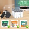 Dispensador de bolsas de basura, acrílico extra grande con compartimento de almacenamiento, organizador de bolsas de basura de cocina debajo del fregadero con tapa para 13, 30, 33 galones