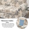 FORCHEER Fundas para sillón de 2 piezas con estampado de flores con 1 cojín separado, funda lavable con parte inferior elástica para sala de estar (Sillón, estilos 4)