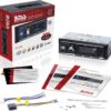 Boss Audio Systems 611UAB - Estéreo multimedia para auto - Un solo Din, audio Bluetooth y llamadas manos libres, micrófono incorporado, reproductor de MP3, puerto USB, entrada Aux, receptor de radio AM FM, - sin reproductor de CD DVD