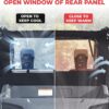 KEMIMOTO UTV - Panel trasero / medio con ventana abierta compatible con Pioneer 700/700-4 2014-2025 reemplazo 0SR95-HL3-211A, panel trasero de tela para techo suave/duro