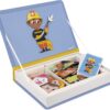 Janod - Magnéti'Book Métiers - Juego educativo magnético 48 imanes + 16 tarjetas modelo - Juguete infantil de cartón FSC - a partir de 3 años, J02597