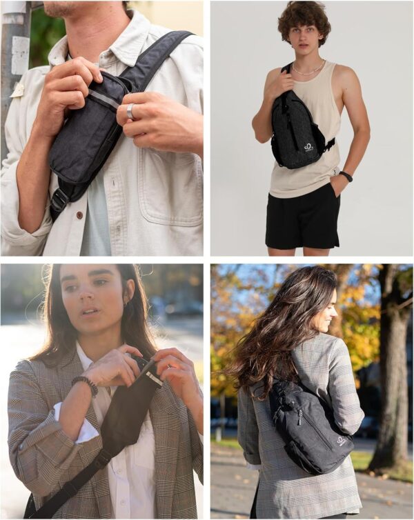 WATERFLY - Mochila cruzada tipo bandolera para viajar y hacer senderismo, bolsa de pecho