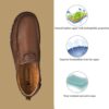Zapatos casuales de cuero para hombre, mocasines para caminar, para trabajo, oficina, vestido al aire libre