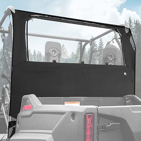 KEMIMOTO UTV - Panel trasero / medio con ventana abierta compatible con Pioneer 700/700-4 2014-2025 reemplazo 0SR95-HL3-211A, panel trasero de tela para techo suave/duro