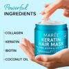 MAREE - Mascarilla capilar para cabello dañado, acondicionador de tratamiento capilar con queratina, mascarilla acondicionadora muy profunda para crecimiento, hidratación y reparación del cabello