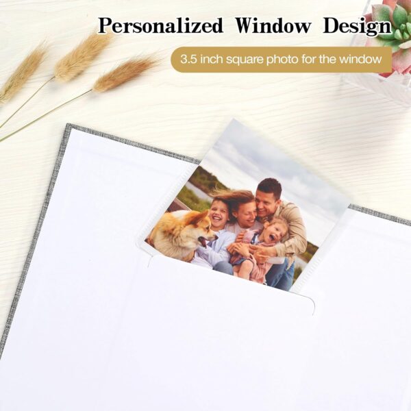 Mublalbum Álbum de fotos DIY de 10 x 10 pulgadas con 20 fundas de plástico, 40 páginas, cubierta de lino, carpeta de 3 anillos para boda, bebé, familia y proyectos de bricolaje (azul)