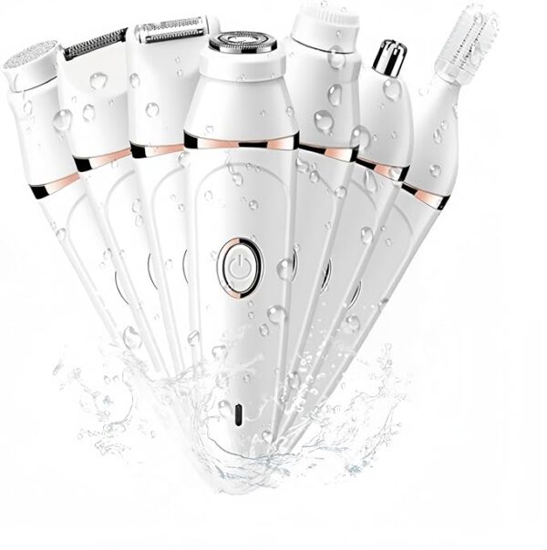 Depilación facial para mujeres, depilación facial para cara, afeitadora corporal sin dolor 7 en 1, adecuada para cara, cuerpo, piernas, axilas
