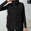 Zeagoo Chaleco acolchado para mujer, ligero, cuello alto, sin mangas, cálido, con cremallera, acolchado, con bolsillos, tallas S-XXL