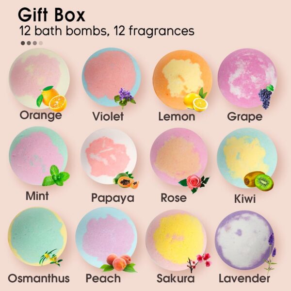 iHave Bombas de baño para mujer, relajantes, alivio del estrés, regalos de spa para ella, 12 mini bombas de baño de burbujas, aniversario, San Valentín, día de la madre, Navidad, regalos de cumpleaños para mujeres, mamá, ella, niñas, damas