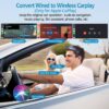 Adaptador inalámbrico CarPlay para iPhone, 2023 Apple CarPlay Wireless Dongle para automóviles CarPlay de fábrica OEM, chip 5G integrado y tasa WiFi de 5.8 GHZ, actualización en línea de