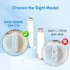 Waterdrop DA29-00020B Repuesto para Samsung DA29-00020B, HAF-CIN/EXP, 46-9101 Filtro de agua para nevera , Blanco, WD-DA29-00020B-1